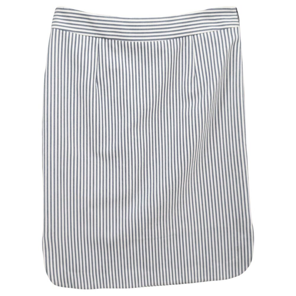 Antonio Melani Dominique Pencil Skirt Blue White Striped Side Zip Lined Size 4